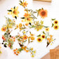 Flowers sticker pack - Sunshine yellow