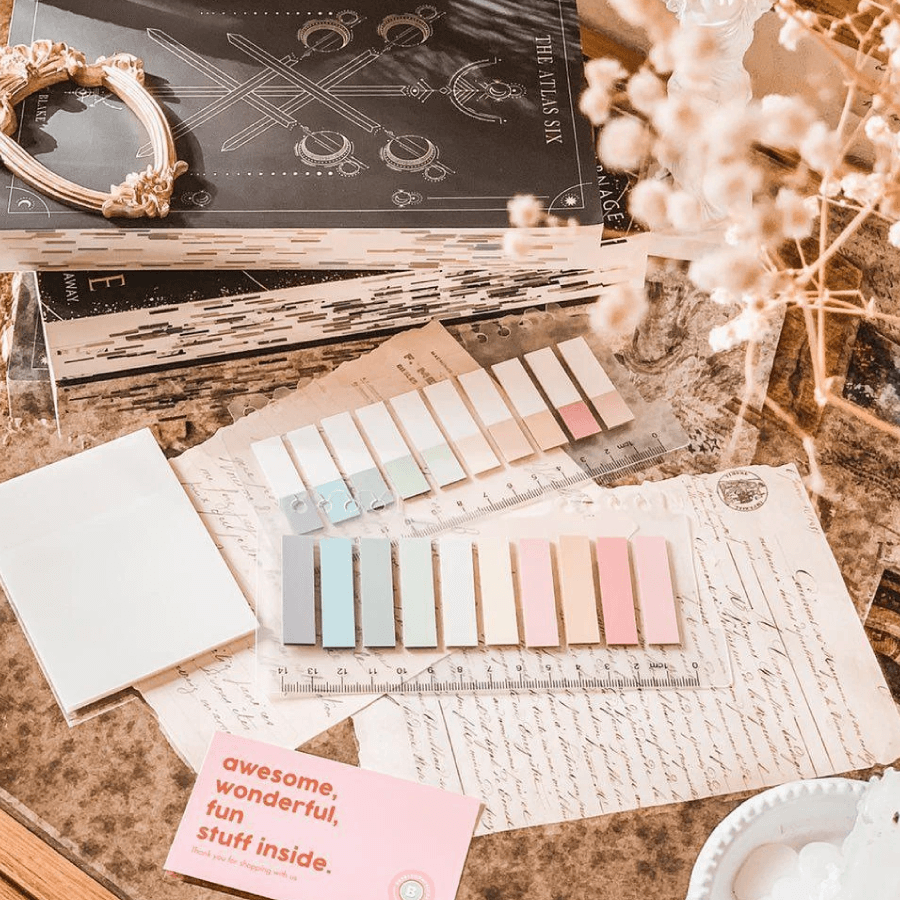 Index sticky tabs Pastel & white Bubblegumfringe