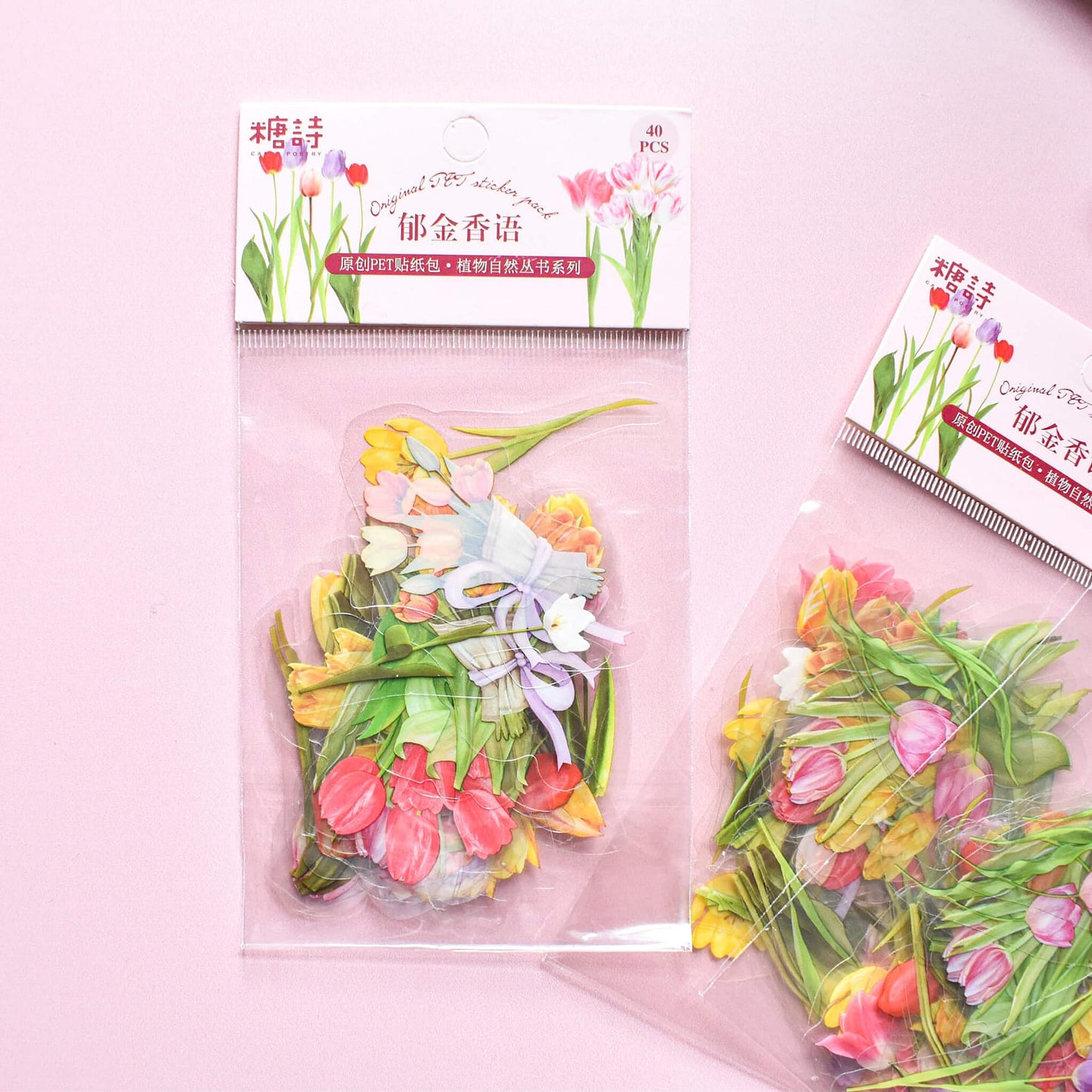 Sticker pack (40 pcs) - Pretty tulips paclet